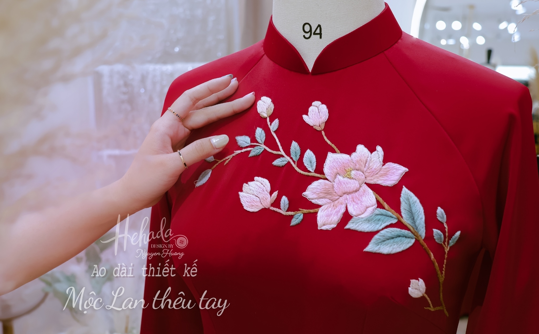 Hoa mộc lan thêu tay - chuppy - 2