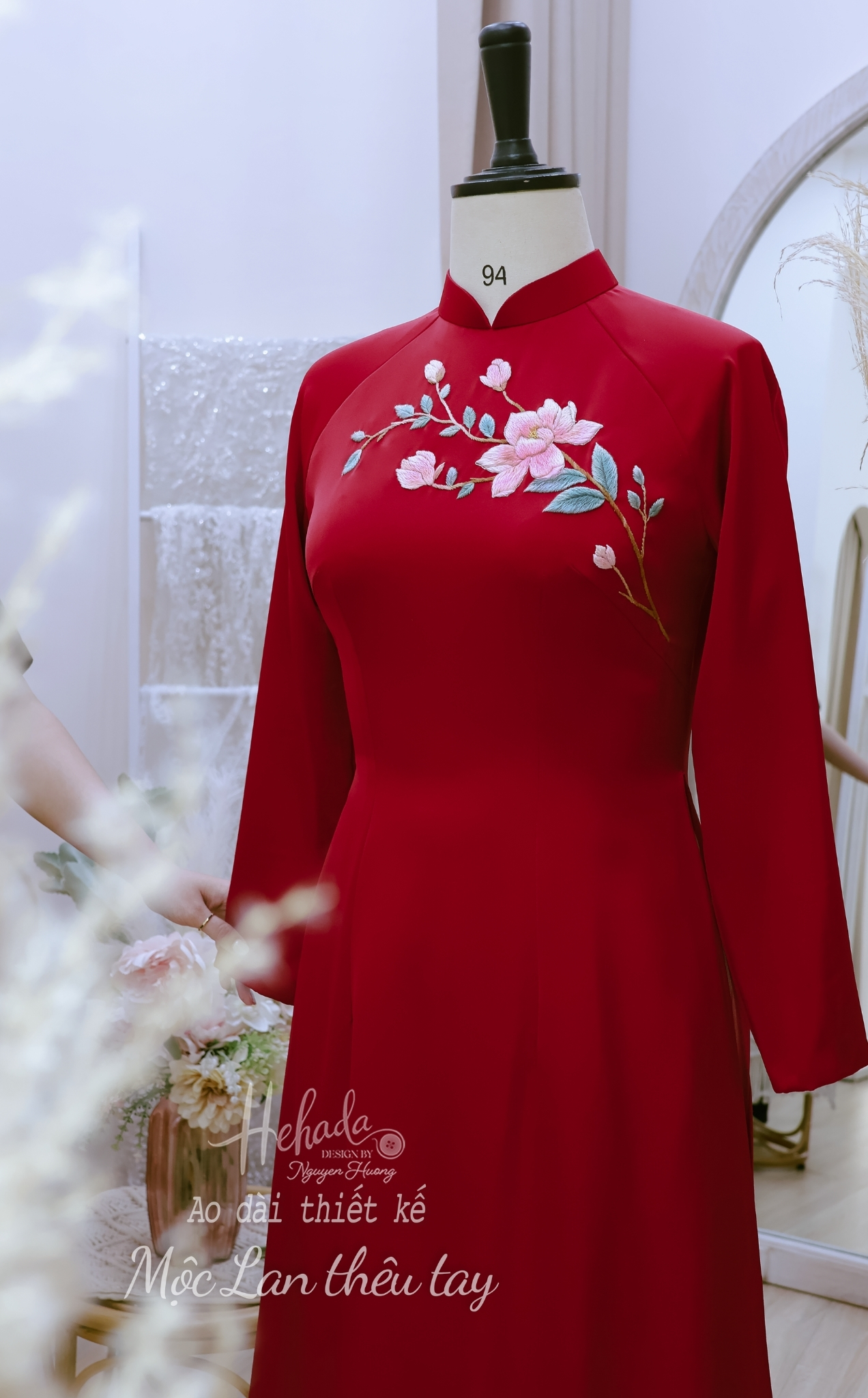 Hoa mộc lan thêu tay - chuppy - 3