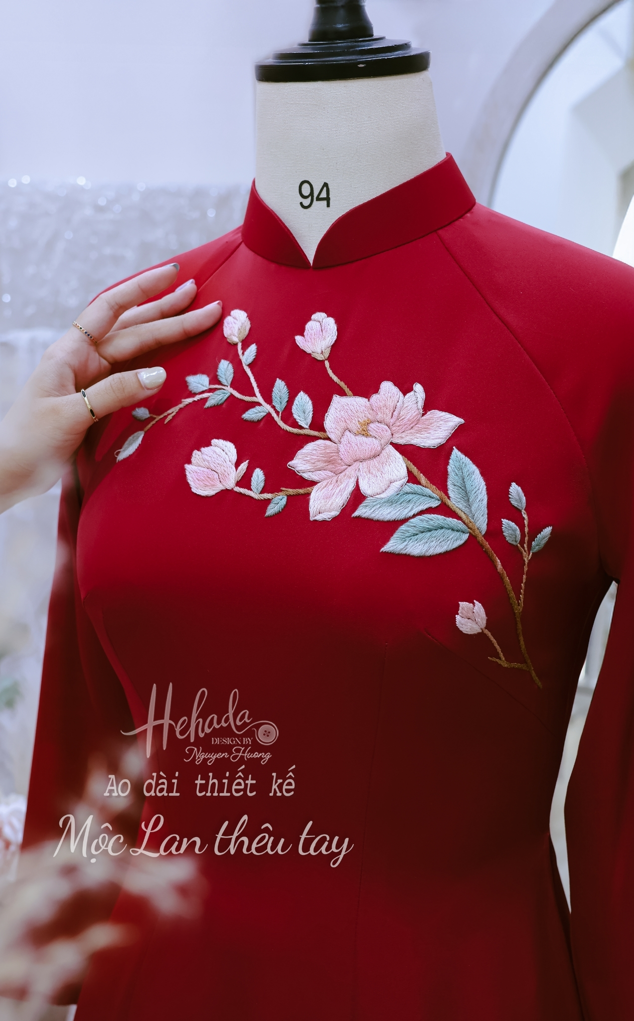 Hoa mộc lan thêu tay - chuppy - 4
