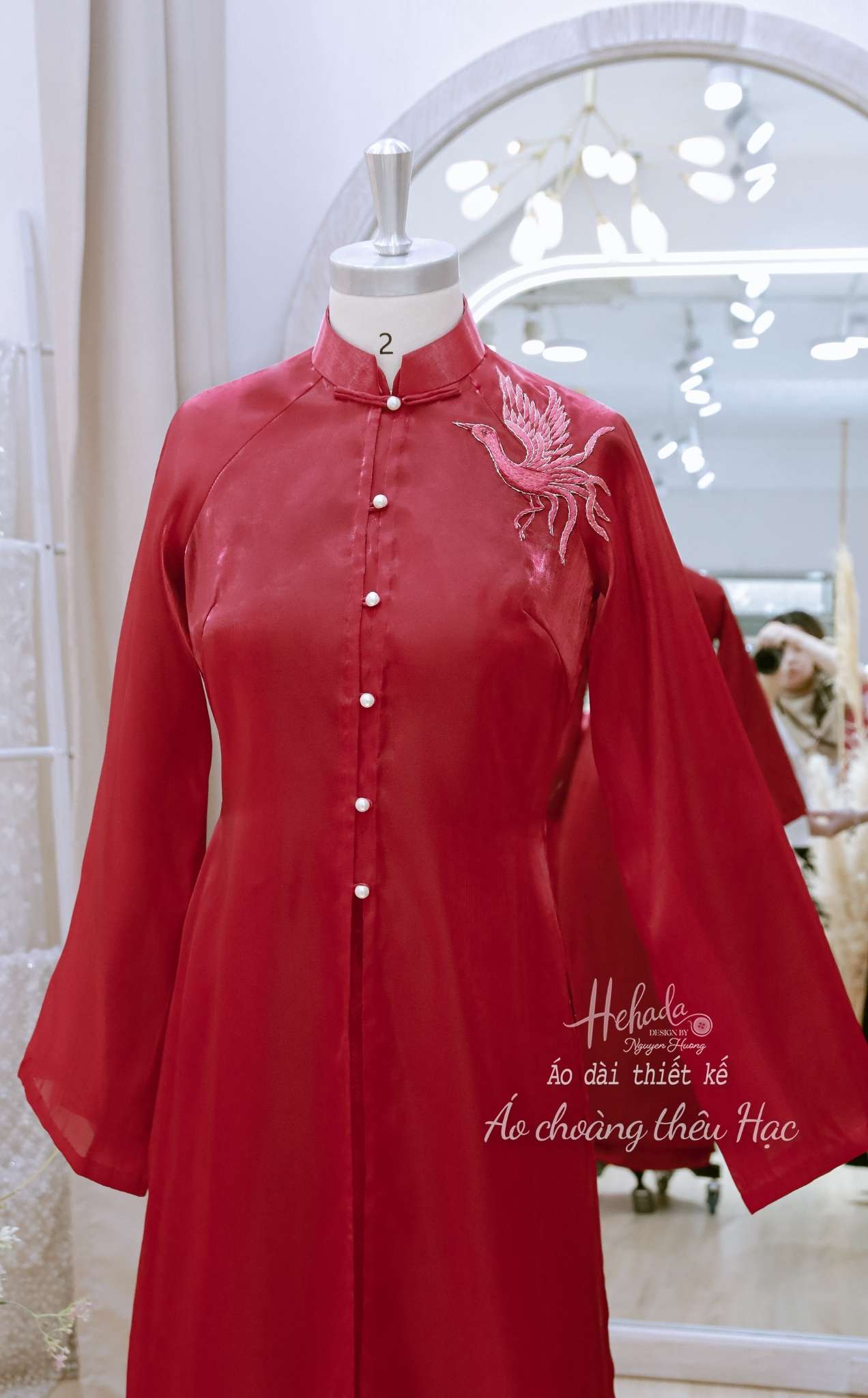 Áo choàng Thêu Hạc 8