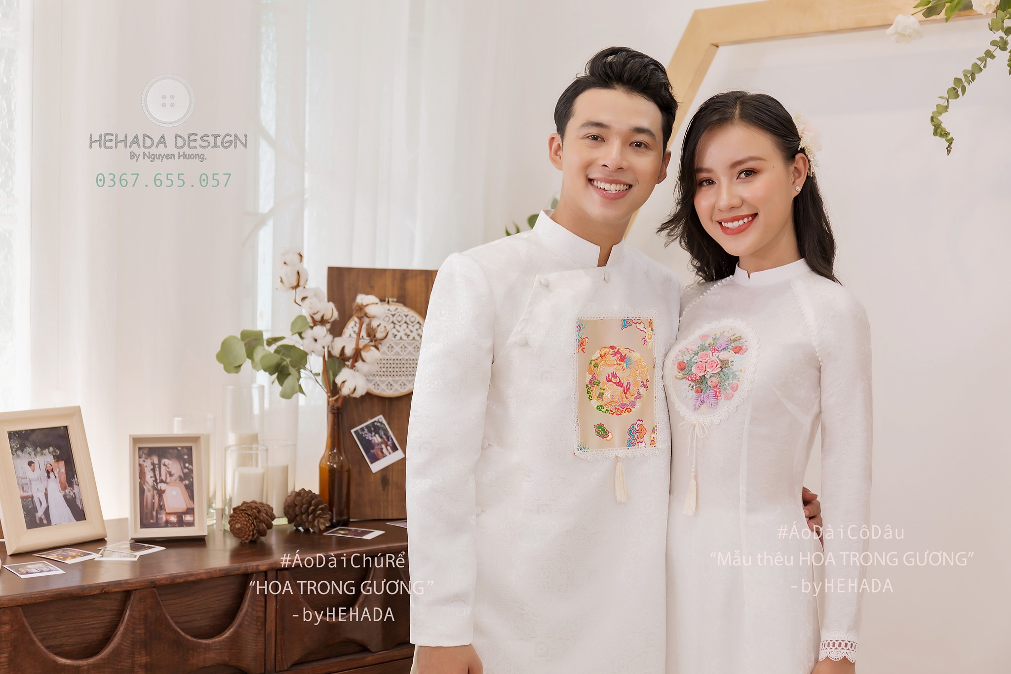 áo dài tone trắng