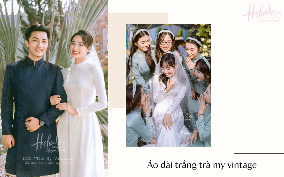 áo dài đám hỏi màu trắng 