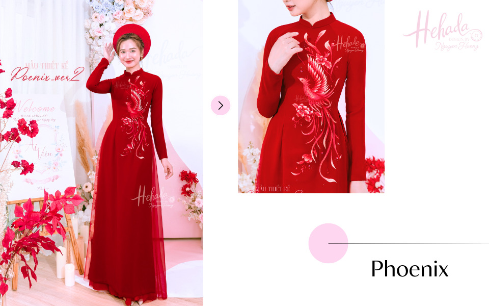 áo dài cưới thêu tay