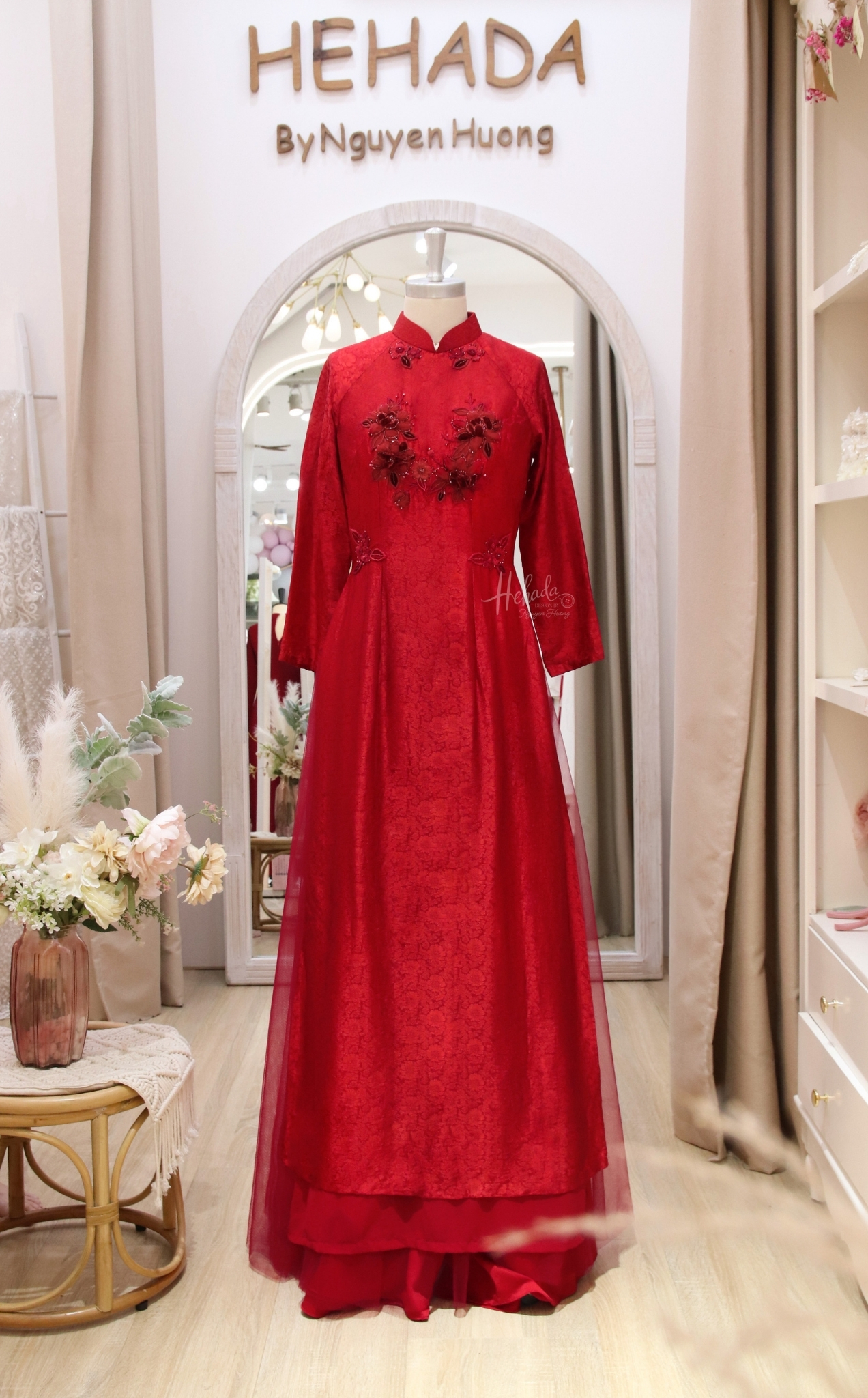 Áo Dài peony 3d 1