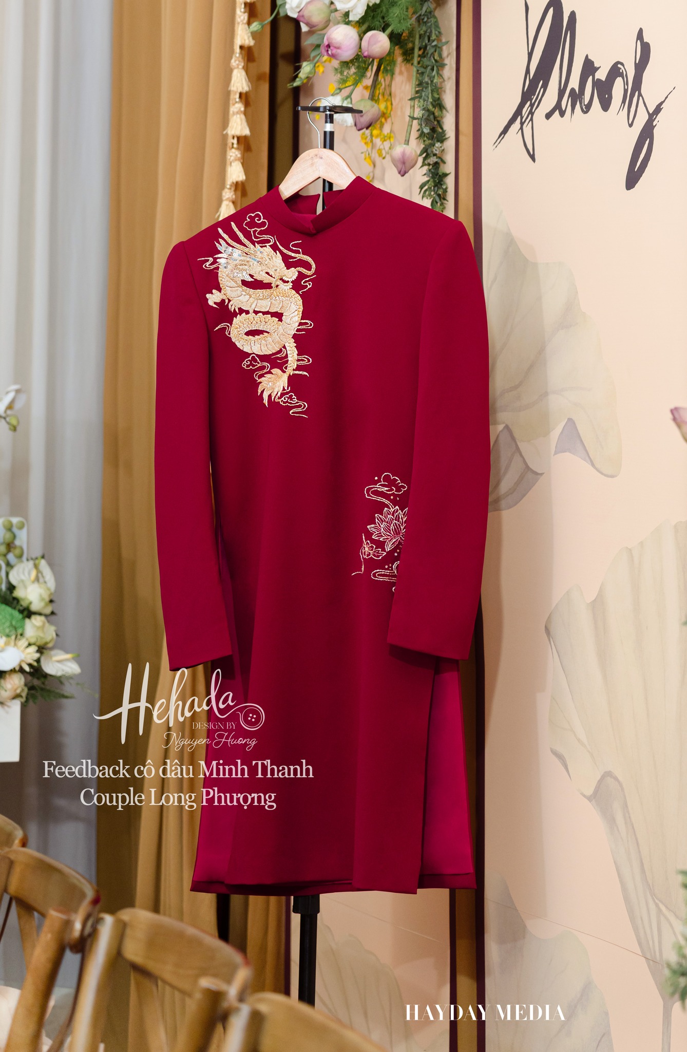 áo dài cưới đỏ sang trọng