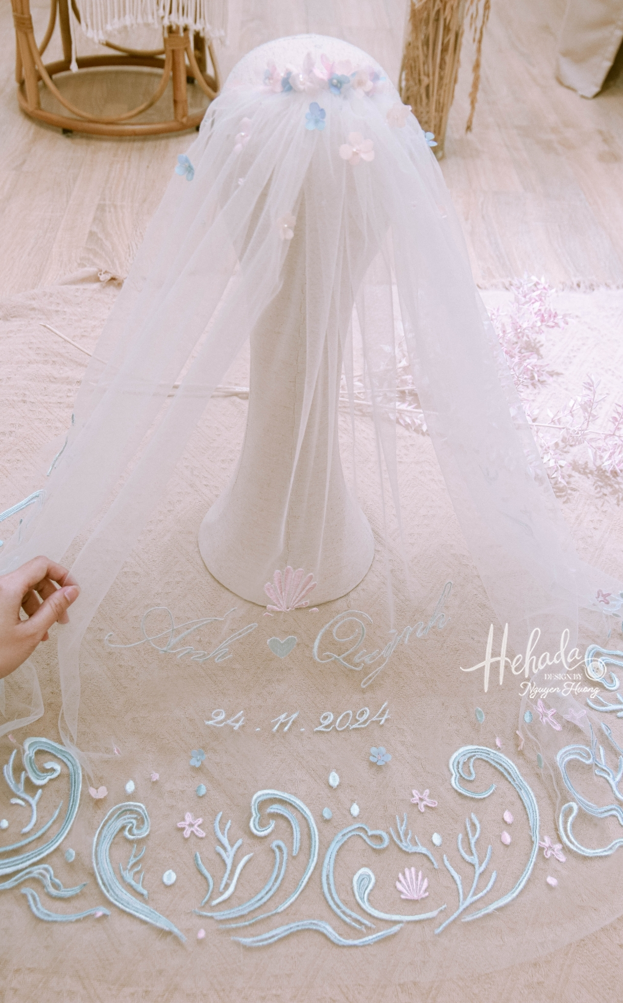 Ocean Wave Veil 3