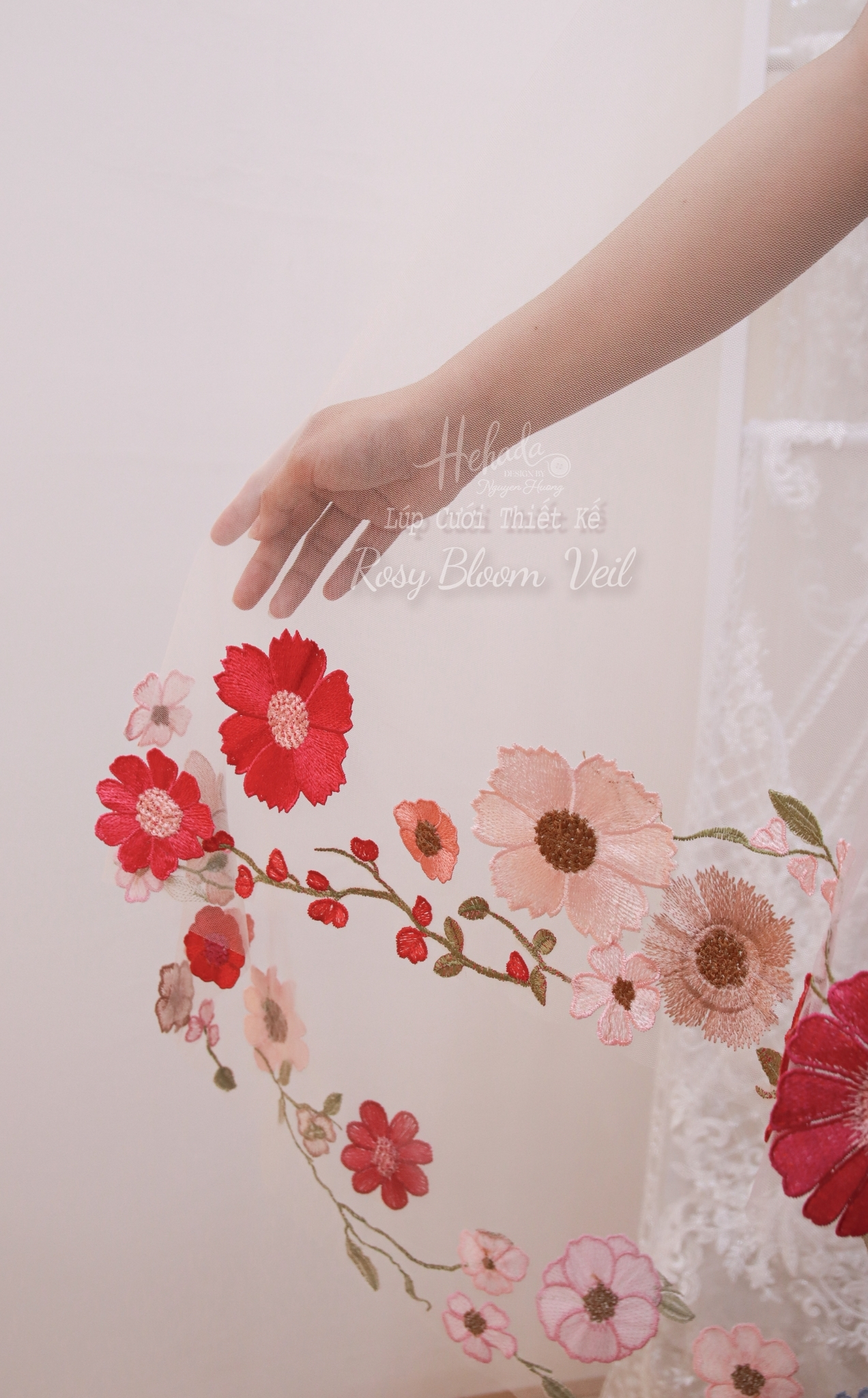 Rosy Bloom Veil  1