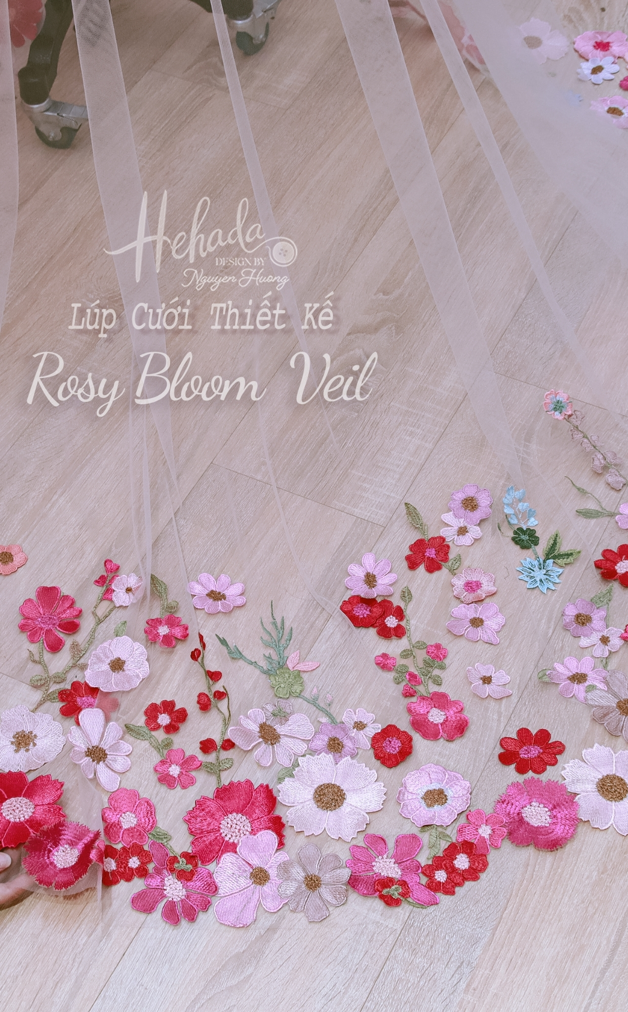 Rosy Bloom Veil  2