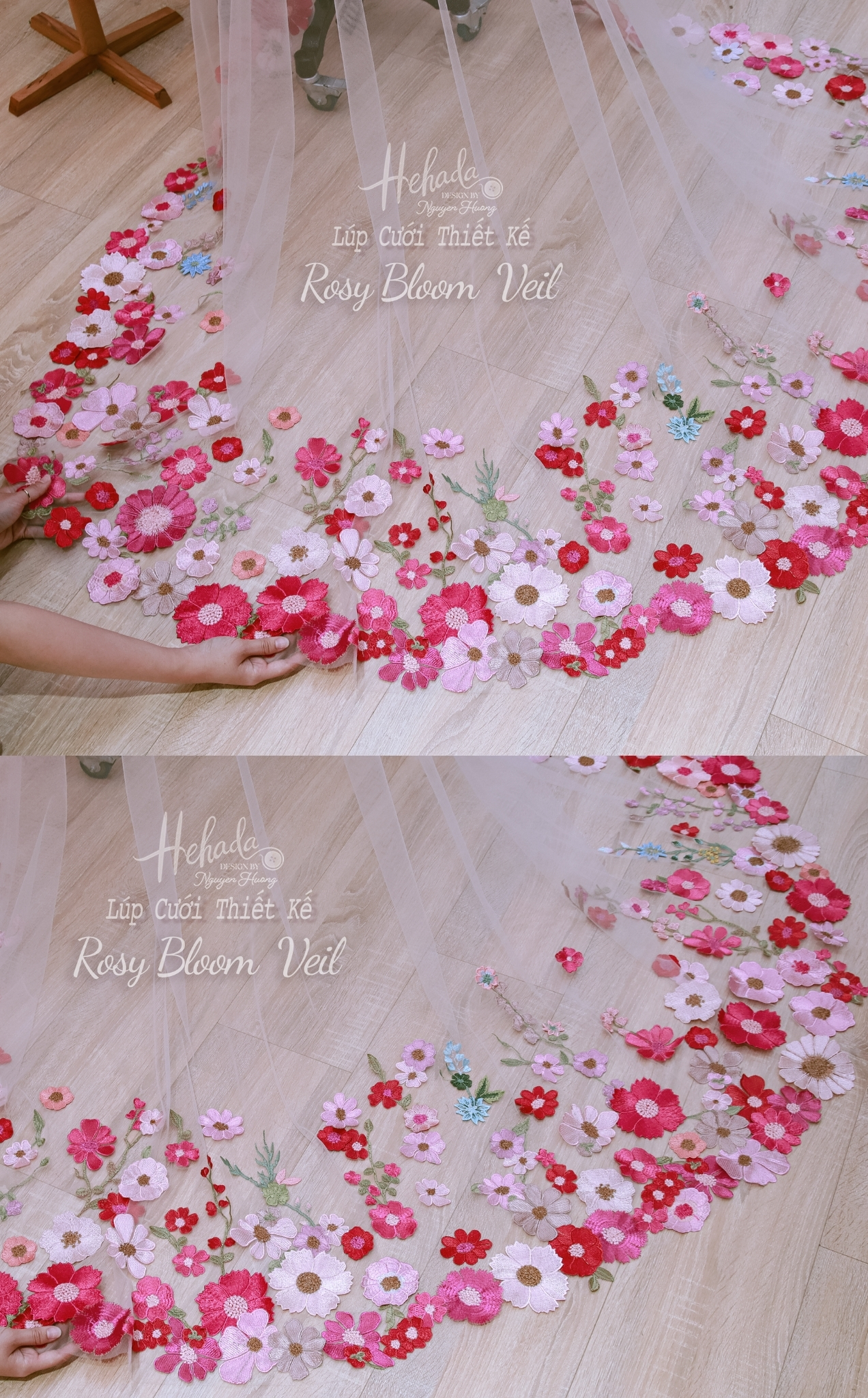 Rosy Bloom Veil  3
