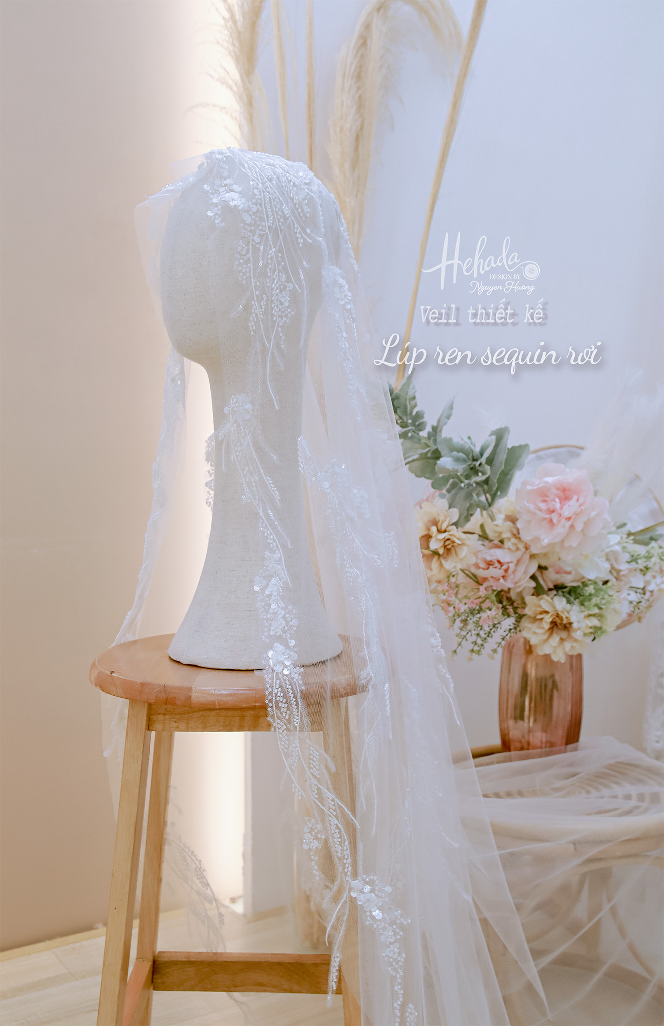 Lúp ren sequin rơi 4