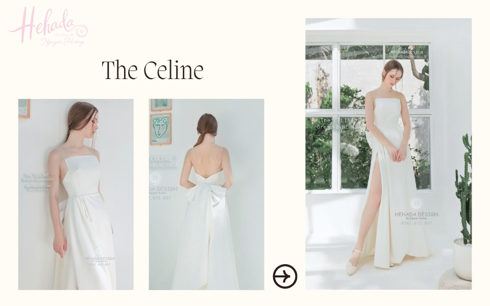 Váy cưới lụa satin dáng suông