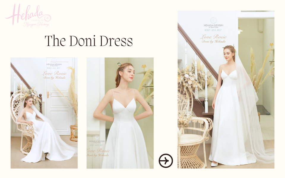Váy cưới satin trơn