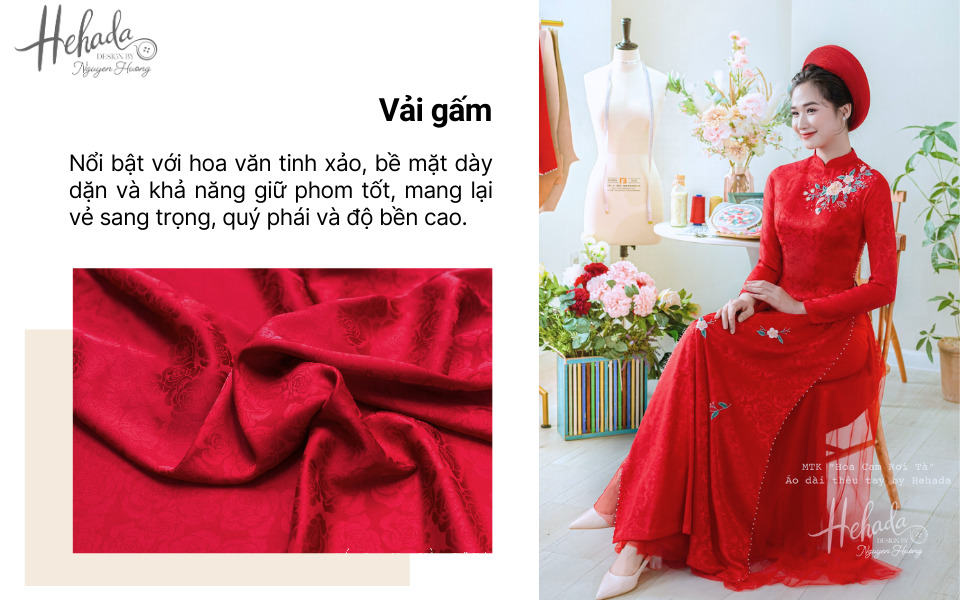 vải áo dài cưới