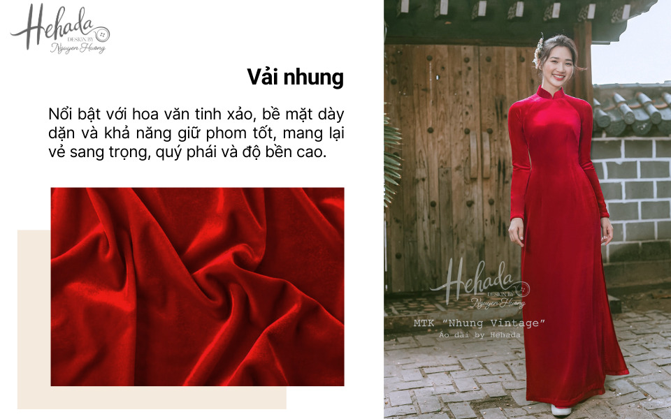 vải may áo dài cưới