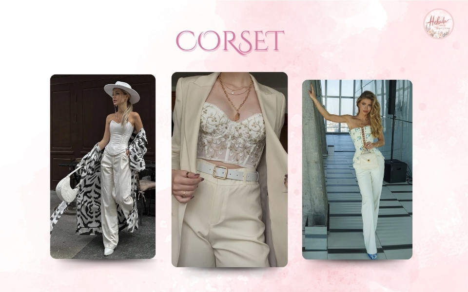 corset phối quần tây