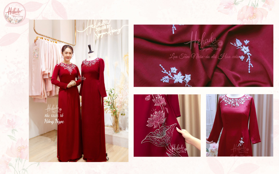 chất liệu áo dài mẹ cô dâu