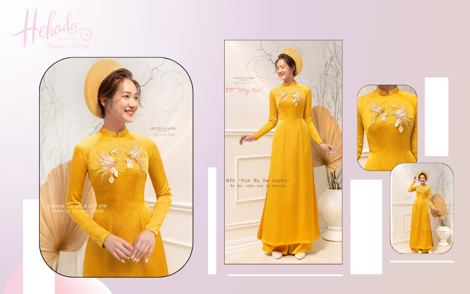 mẫu áo dài có họa tiết
