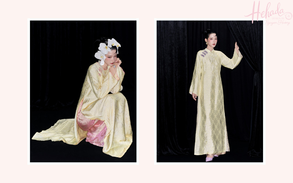 áo dài cưới oversize