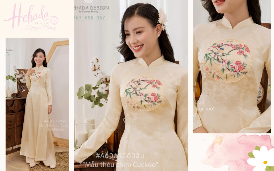 áo dài màu vàng rạng rỡ