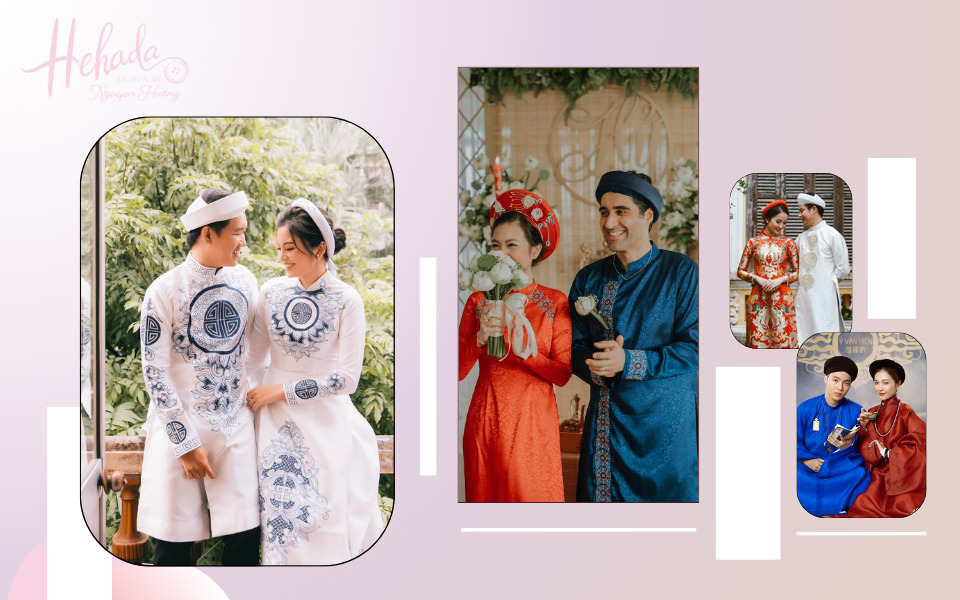 áo dài truyền thống và khăn đóng