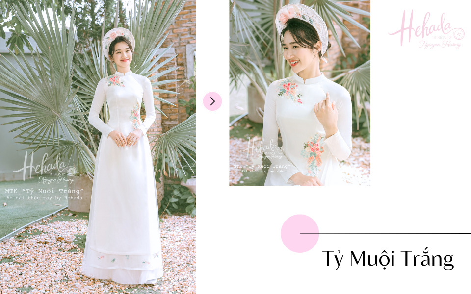 các mẫu áo dài thêu tay