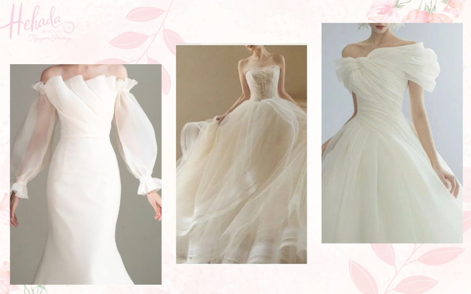 chất liệu organza may váy cưới đẹp