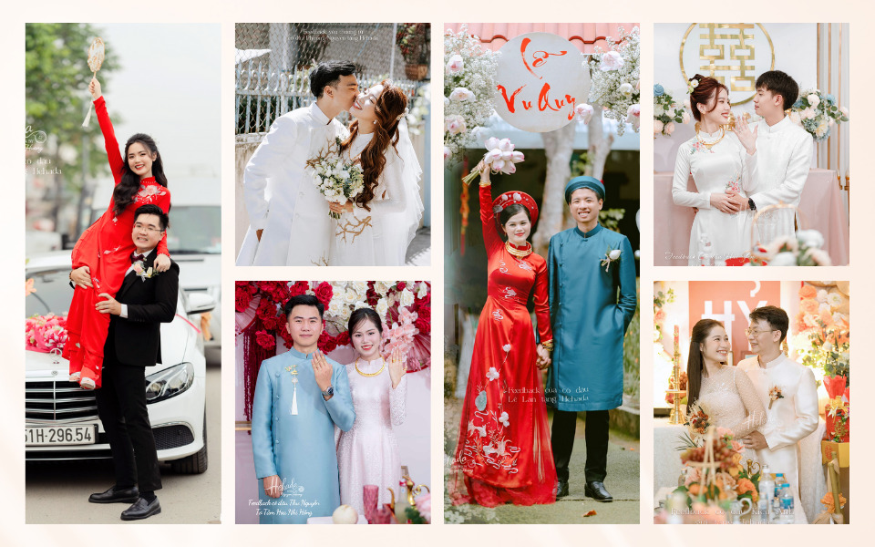 cho thuê áo dài cưới cô dâu chú rể