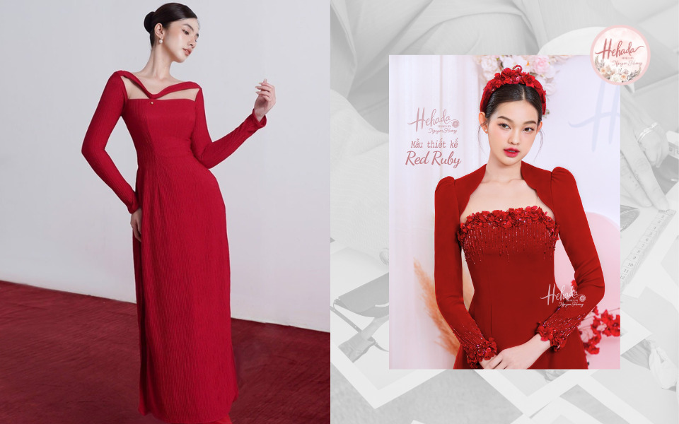 các kiểu cổ áo dài đẹp cutout
