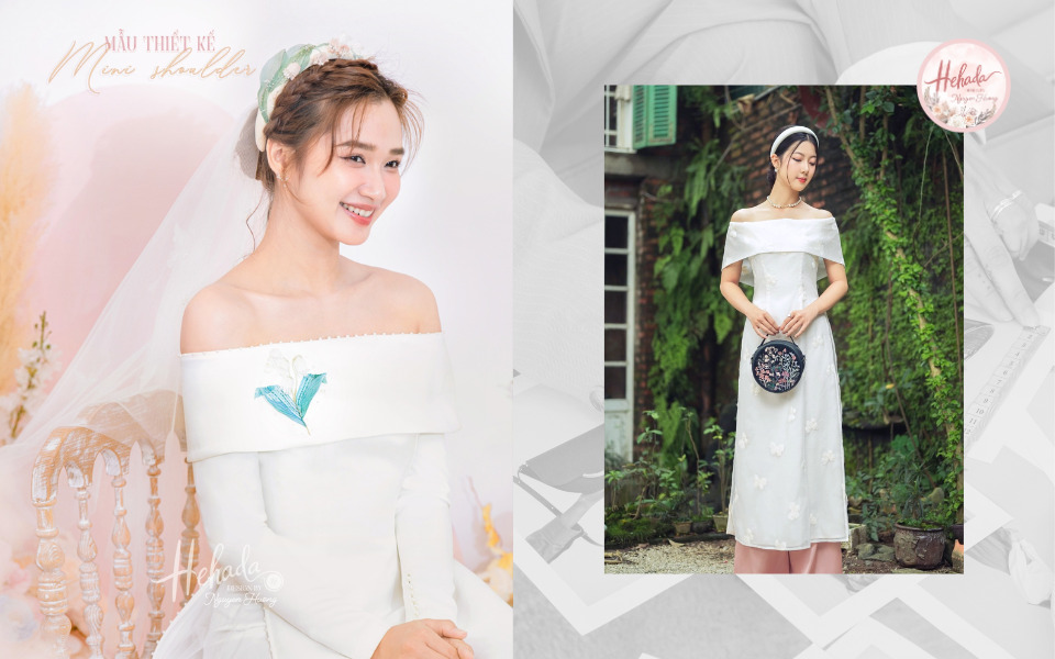 cổ áo dài trễ vai