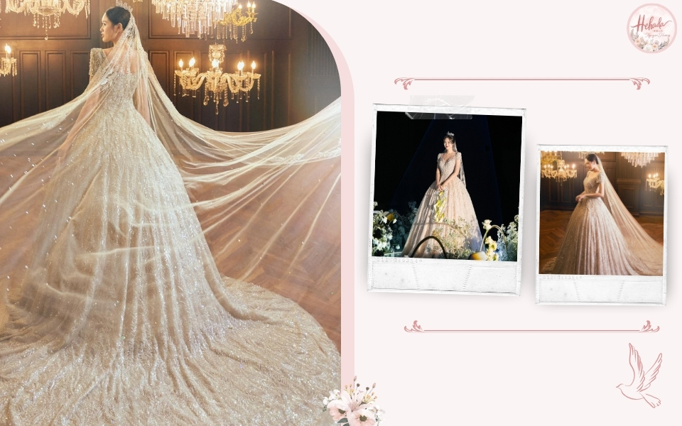 váy cưới công chúa đuôi dài