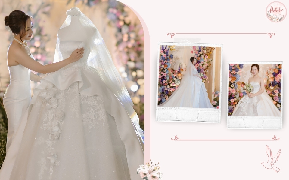 váy cưới công chúa hiện đại