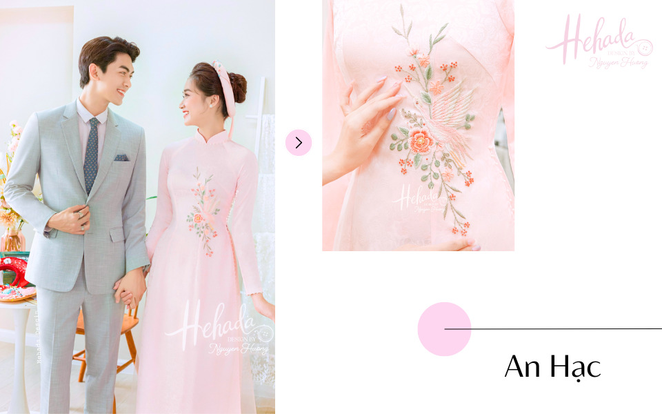 những mẫu áo dài thêu tay
