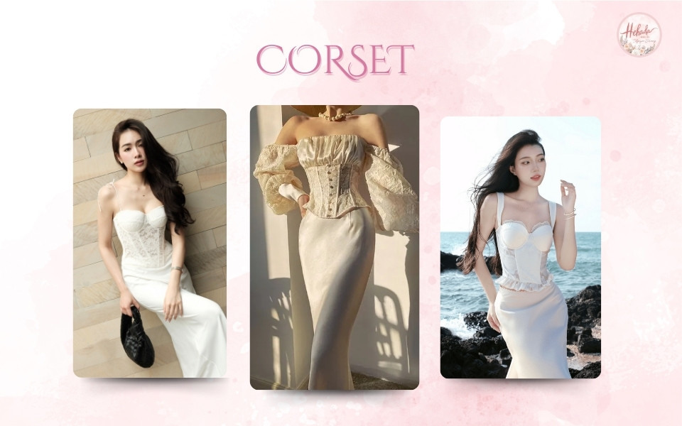 áo corset với chân váy