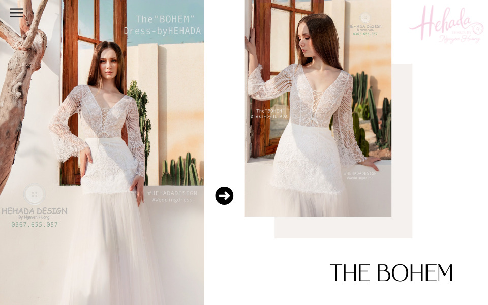 váy cưới boho đan dây ngực