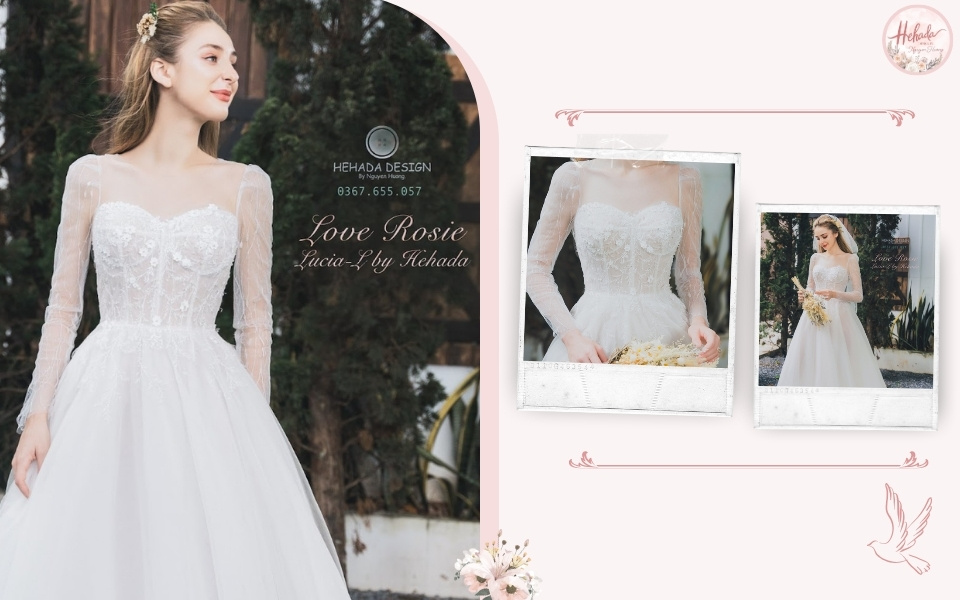 váy cưới cổ điển công chúa