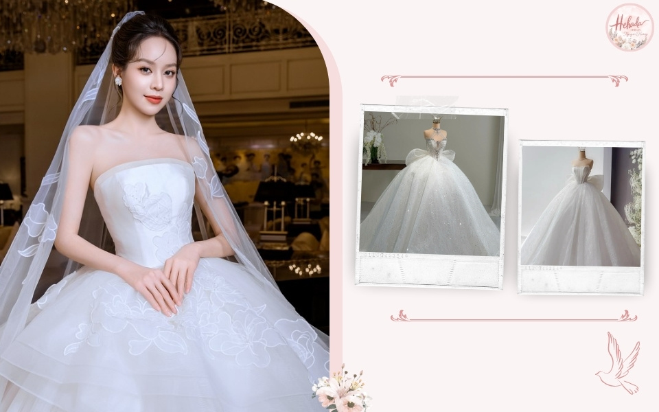 váy cưới corset công chúa