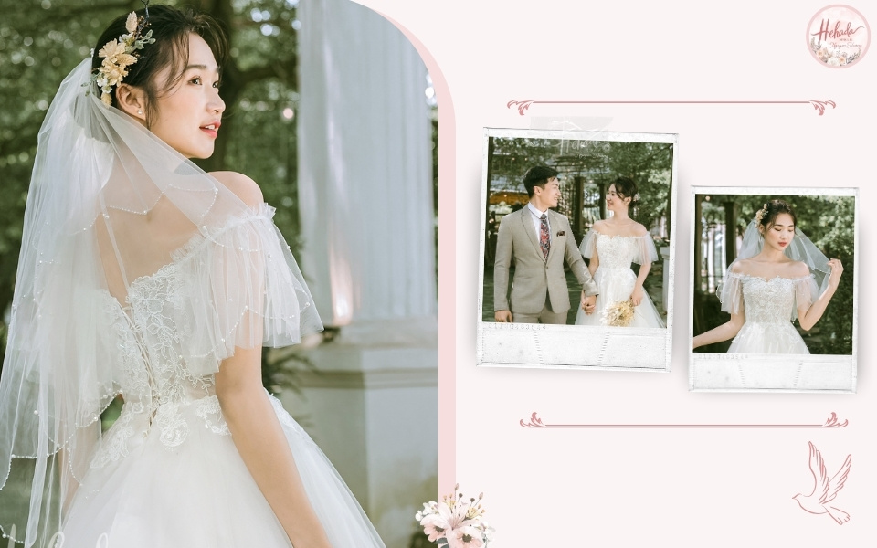 váy cưới công chúa lấp lánh