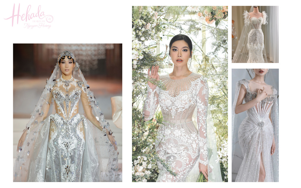 váy cưới luxury đính đá