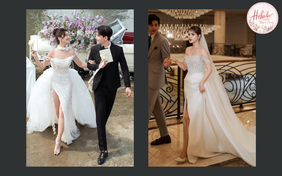 váy soiree xẻ tà