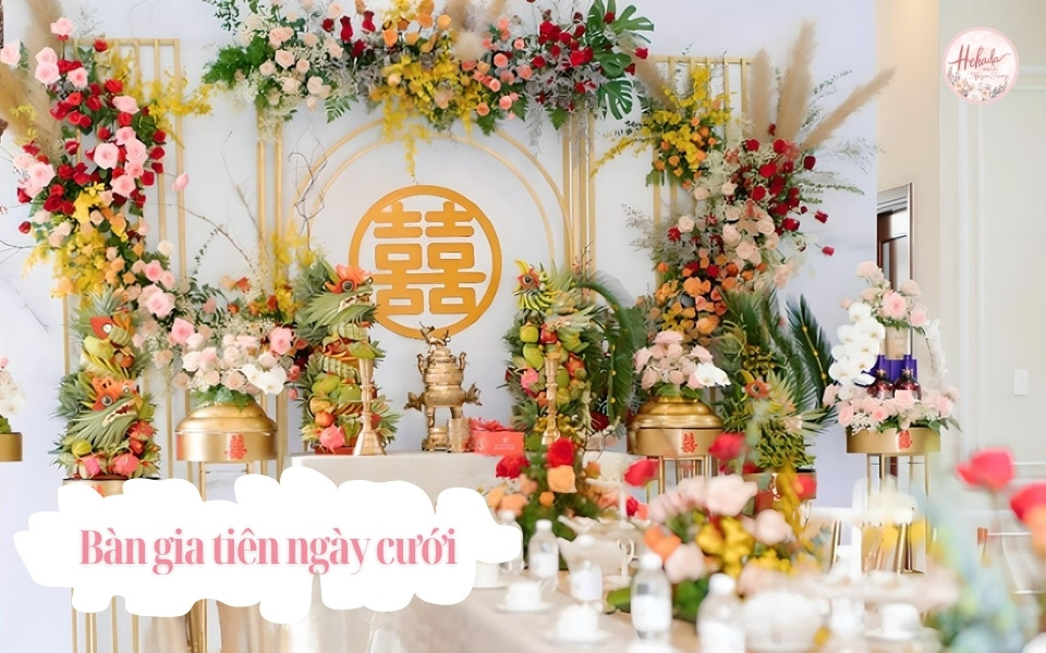 Ý nghĩa của bàn gia tiên trong ngày cưới