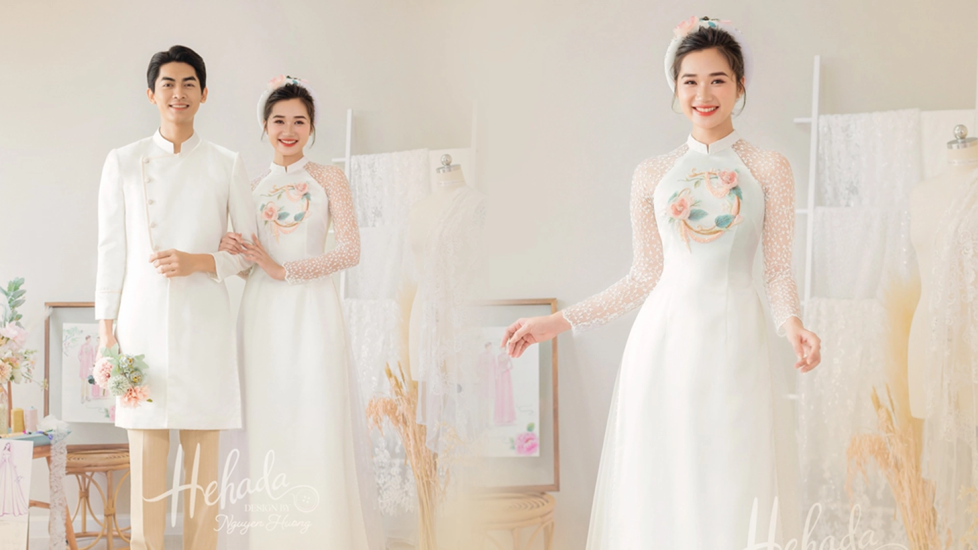 ao-dai-cap-doi-silk-floral