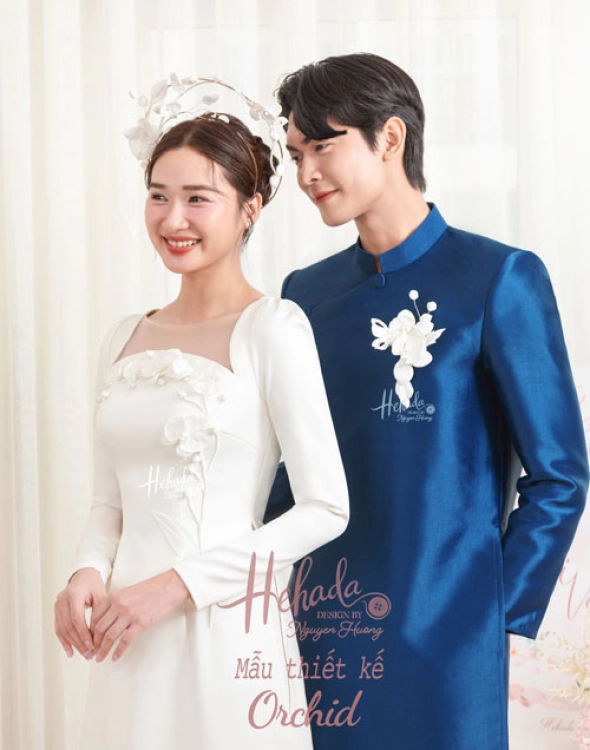 ao-dai-cap-doi-orchid