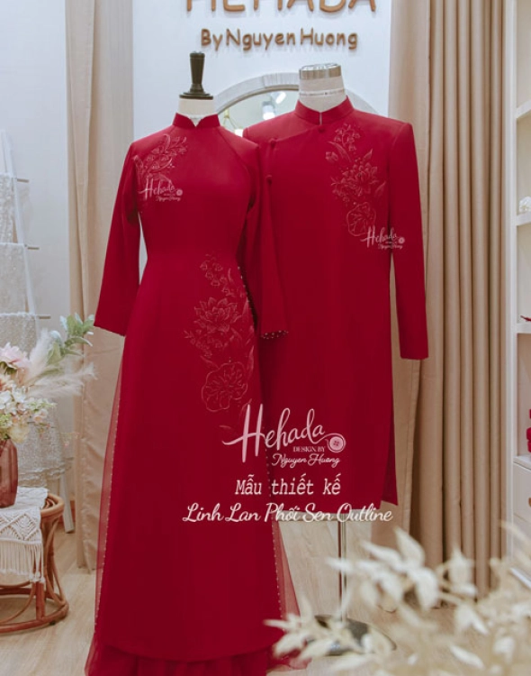 ao-dai-cap-doi-linh-lan-phoi-sen-outline