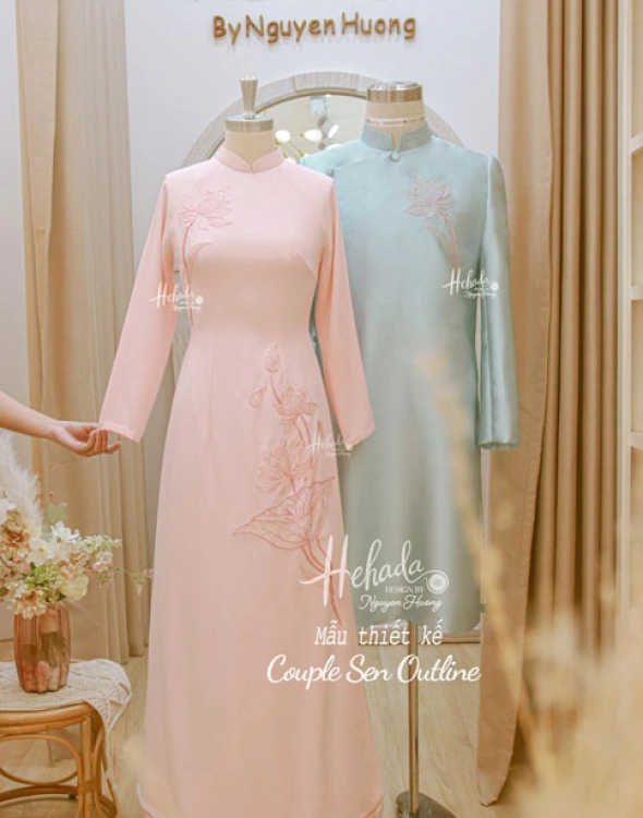 ao-dai-cap-doi-sen-outline-hong